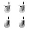 Service Caster 5'' Nylon Swivel 7/8'' Expanding Stem Caster Set 2 Total Lock Brakes, 4PK SCC-EXTTL20S514-NYS-2-S-2-78 - alternate 1